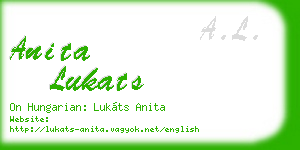 anita lukats business card